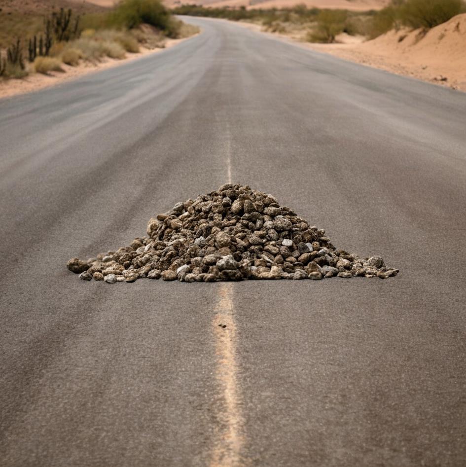 RenuCore™ pellets are easy to handle and replace virgin asphalt cement, hence reducing cost. Picture courtesy of RenuCore™ by CertainTeed®